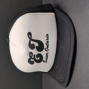 VGT, Athletic Headwear LTD,Men's Black ET Essex Ontario Trucker Hat.